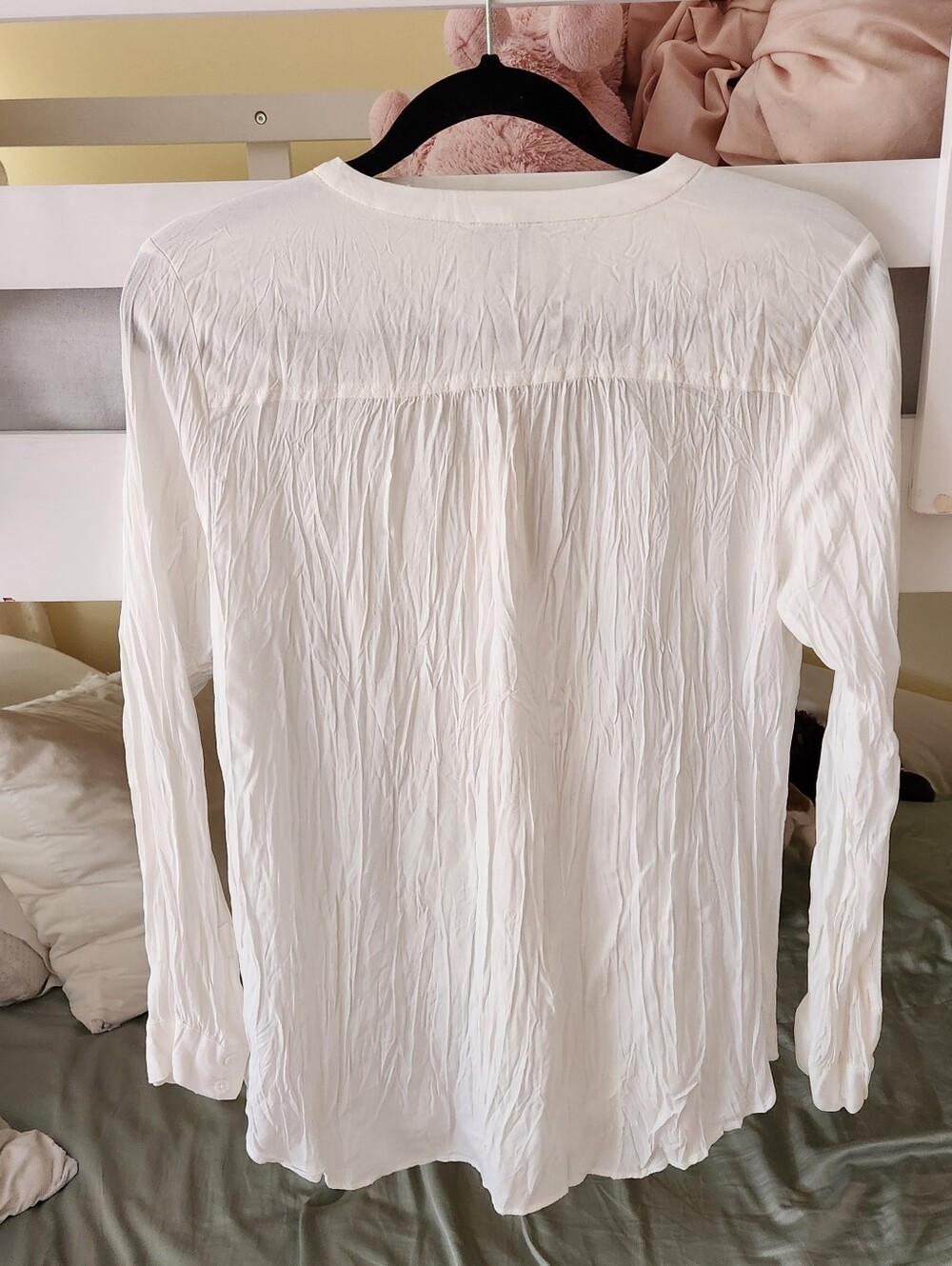 NWT Sundance Pintuck Vineyard Long Sleeve Top Womens Small Button Up Shirt White - Picture 4 of 4